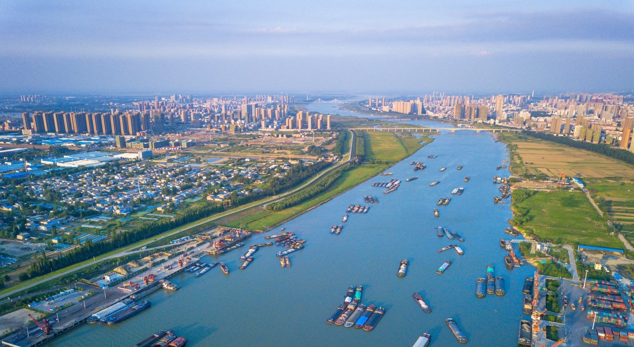 蚌埠全景航拍图片